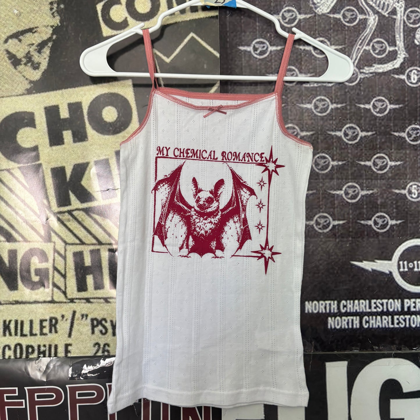 My chemical romance white eyelet tank MED