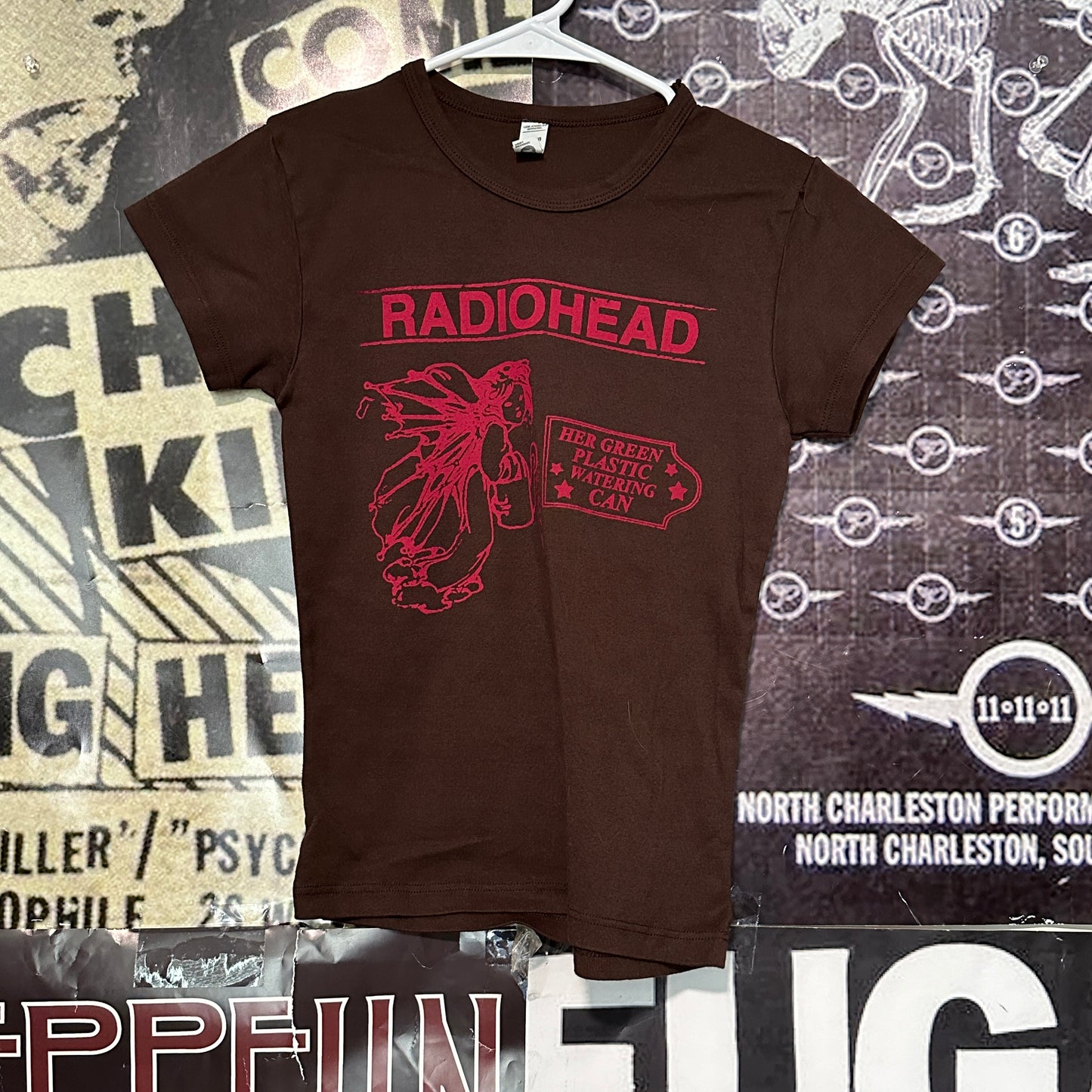 Radiohead brown/red baby doll tee