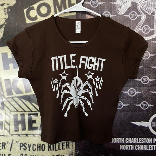 Title fight brown baby tee