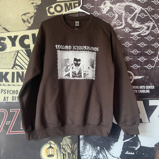 Edward scissorhands brown sweatshirt