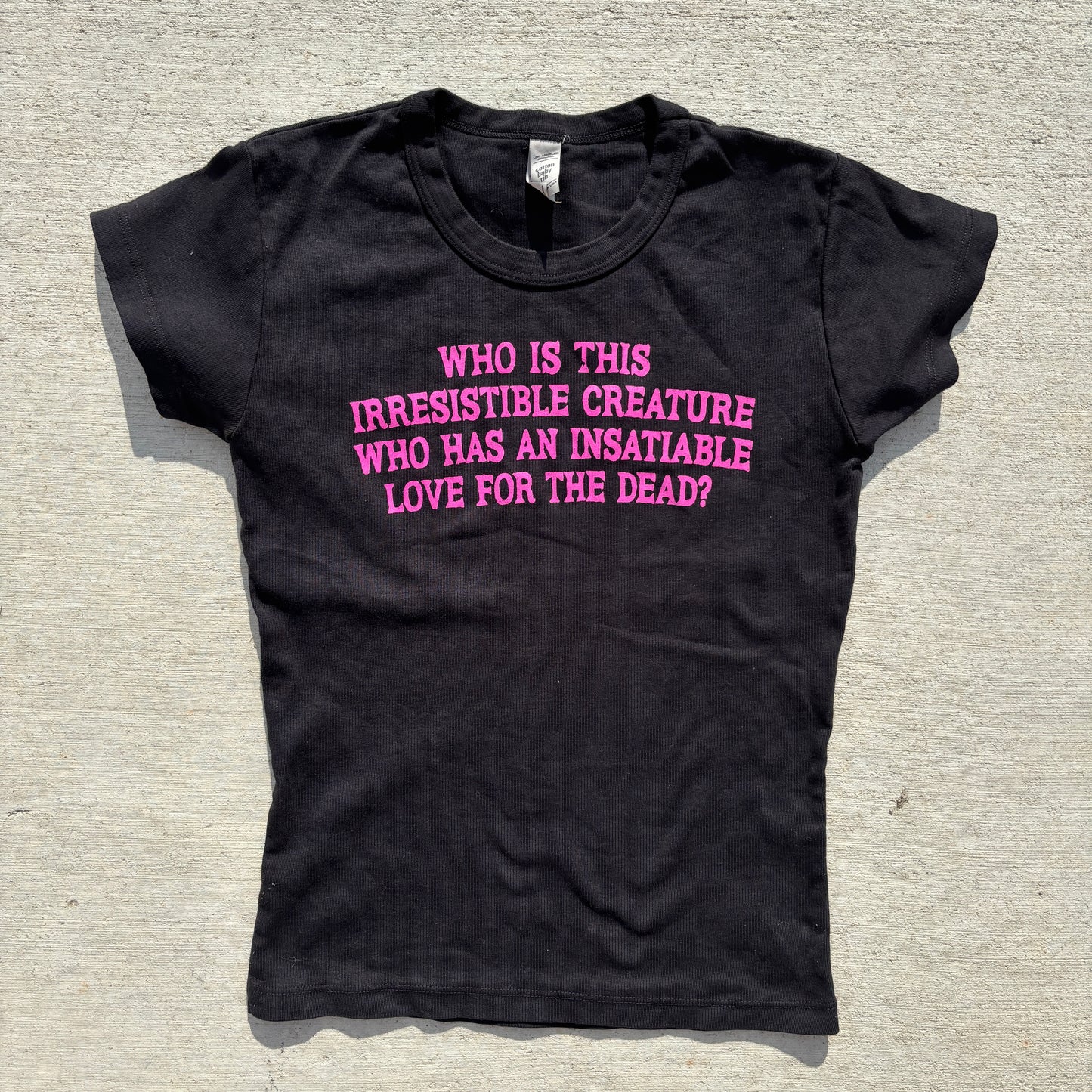 Living girl lyrics black/pink babydoll tee