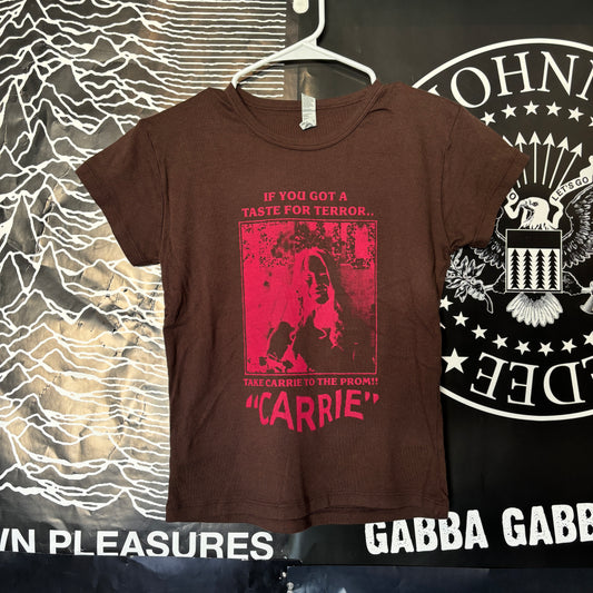 Carrie brown/red babydoll tee