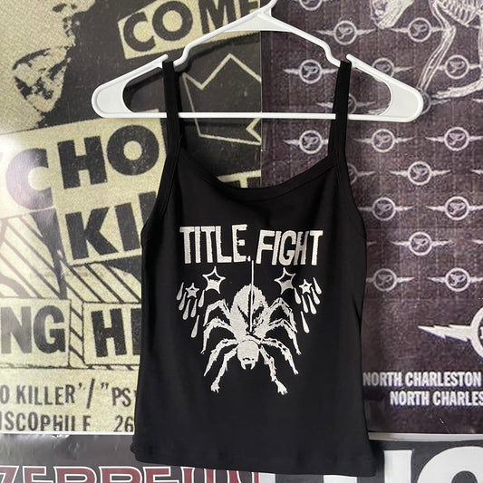 Title fight black/cream baby tank