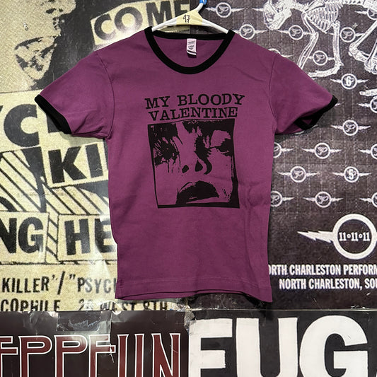 My bloody valentine purple/black long ringer baby tee SM/MED