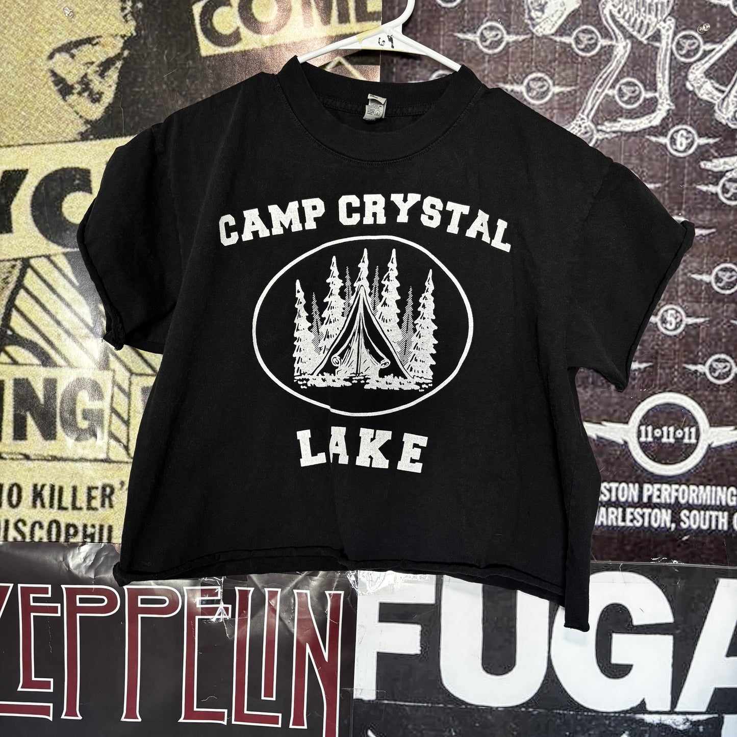Camp crystal black cut off t-shirt SM/MED