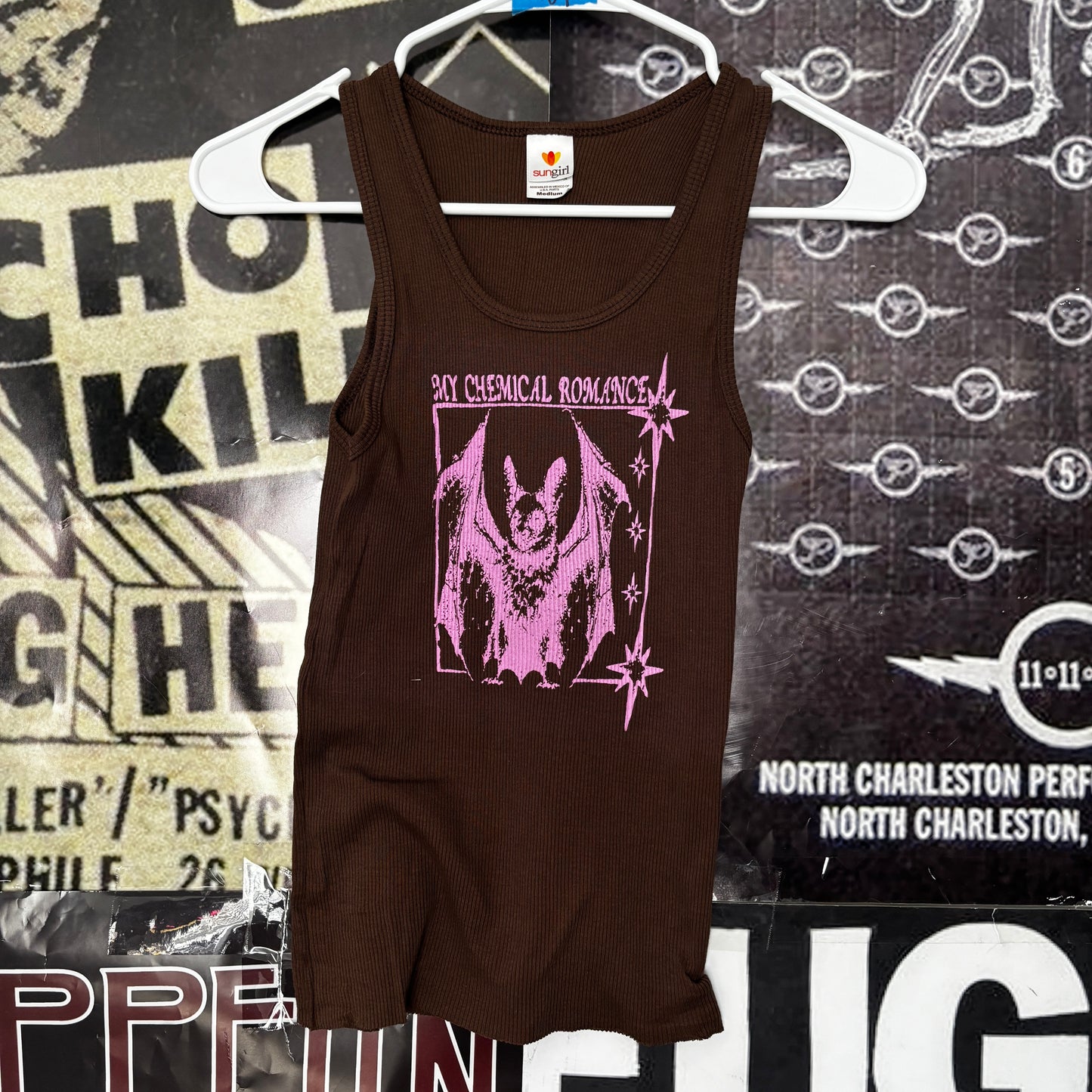 Chemical brown/pink ribbed tank