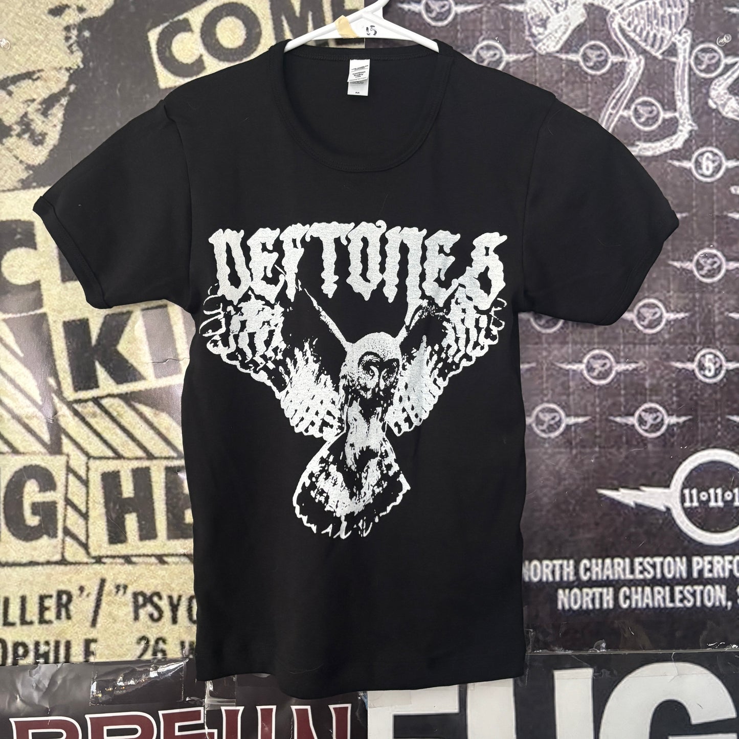 Deftones owl black long baby tee