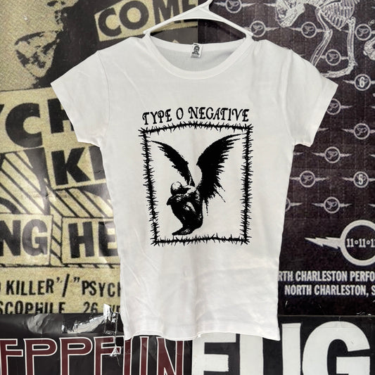 Type o negative white babydoll tee
