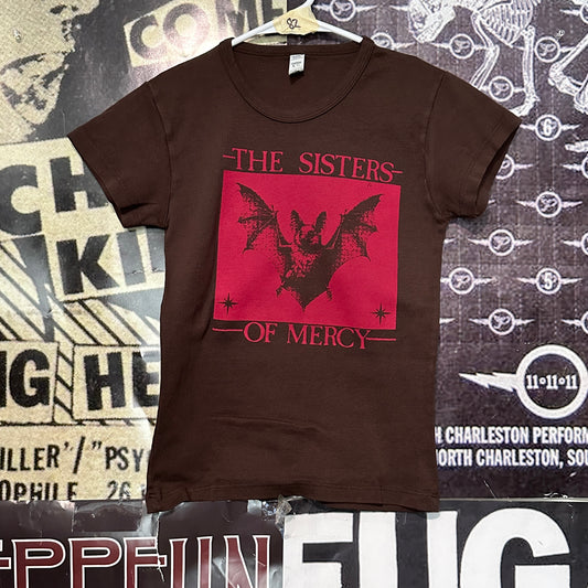 Sisters of mercy brown/red baby doll tee