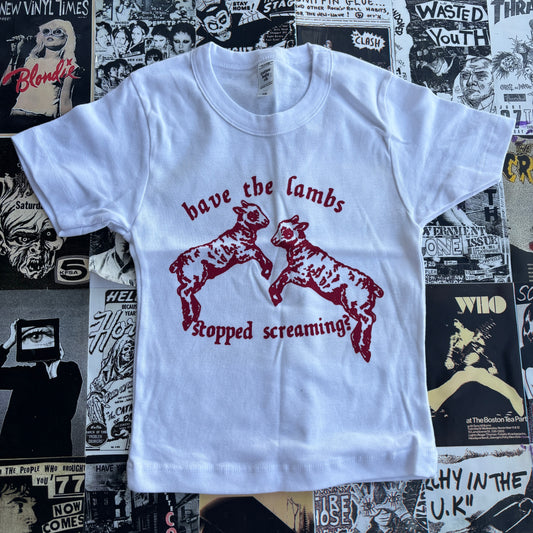 Silence lambs white/red baby tee XS