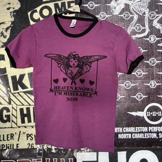 chop suey purple long ringer baby tee SM/MED (ready)