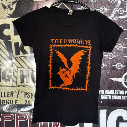 Type black/orange babydoll tee