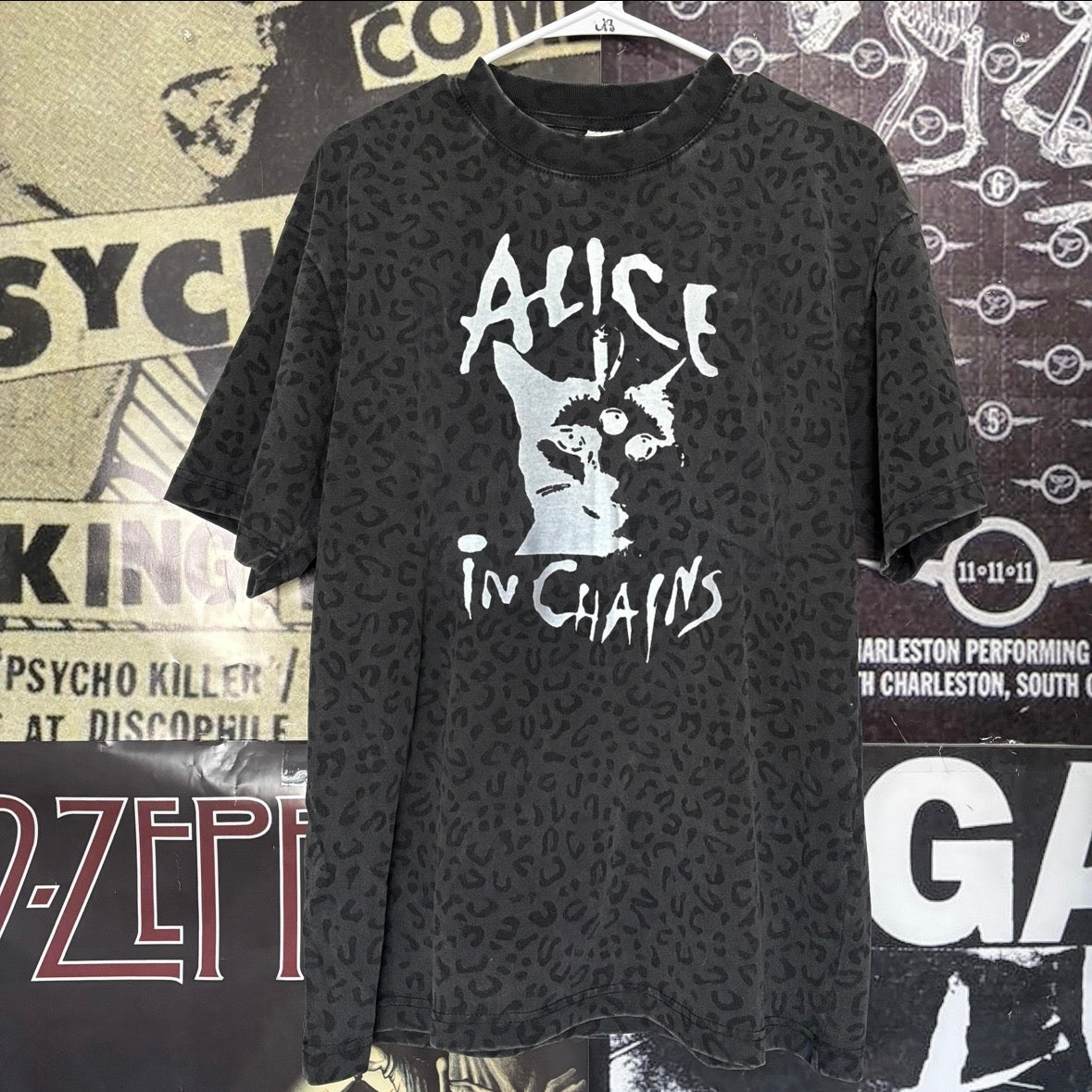 Alice In Chains grey cheetah t-shirt