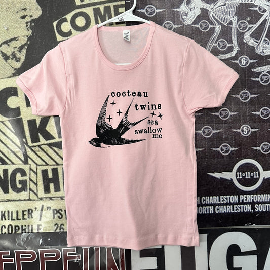 Cocteau twins pink long baby tee