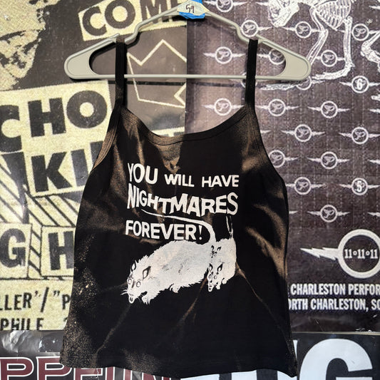 nightmares forever black acid wash baby tank