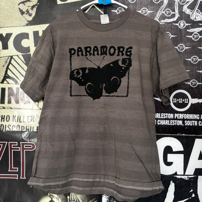 Paramore brown striped tee SM/MED