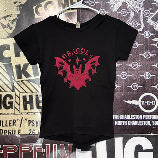 Dracula black/red baby doll tee