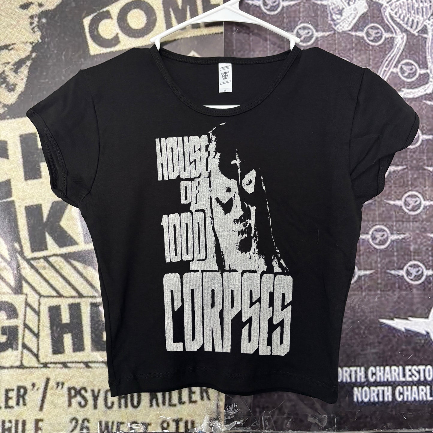 Corpses crop black baby tee