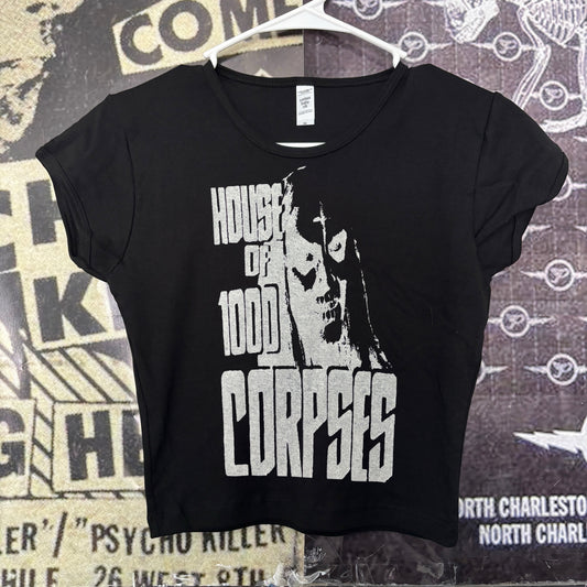 Corpses crop black baby tee