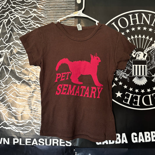 Pet sematary brown/red babydoll tee