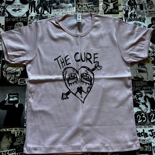 CURE HEART PINK LONG BABY TEE XLARGE