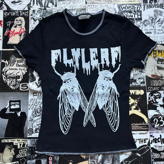 Flyleaf black/white baby tee