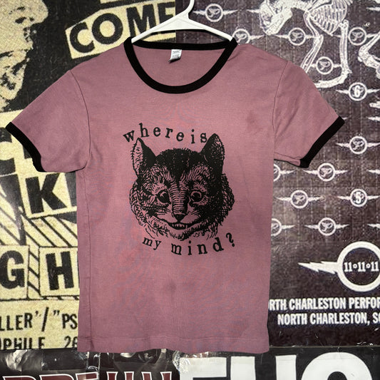 where is my mind maroon long ringer baby tee SM/MED (ready)