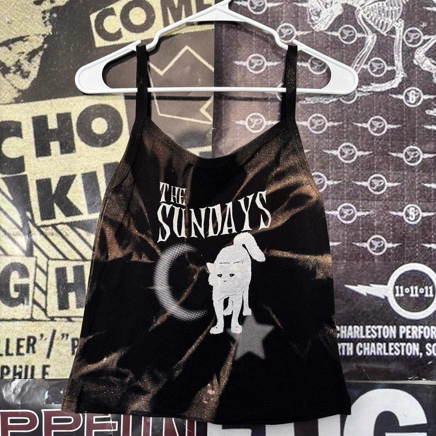 the sundays black acid wash baby tank