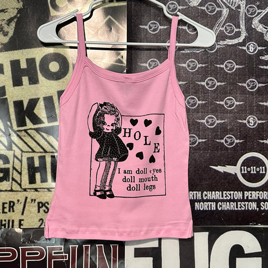 Hole pink baby tank