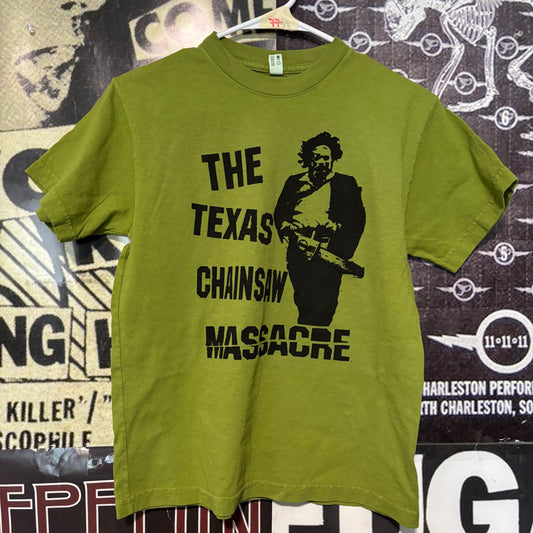 Texas chainsaw green slim t-shirt