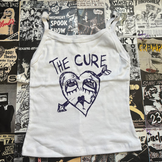 The cure white/purple tank SM/MED