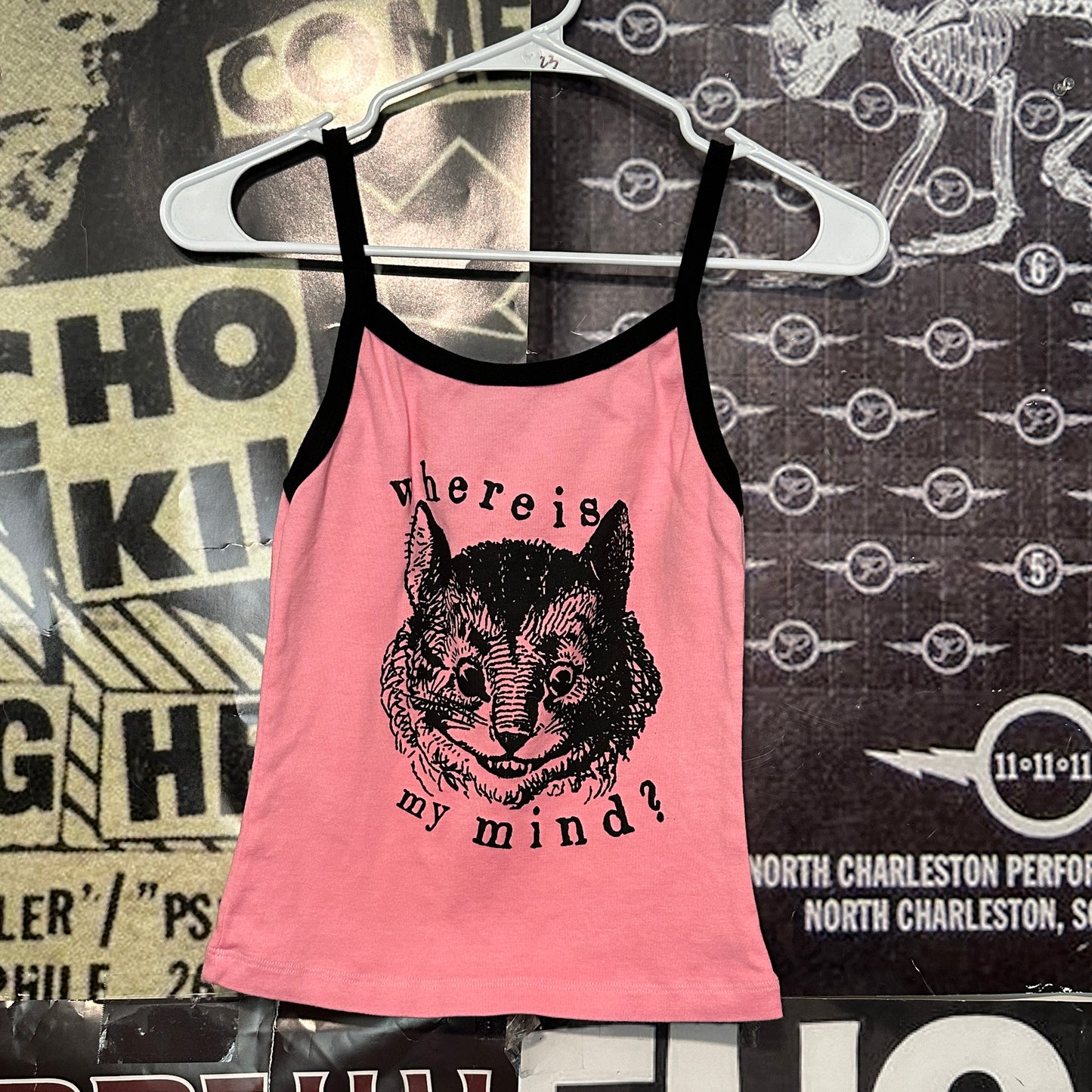 Pixies pink/black ringer baby tank