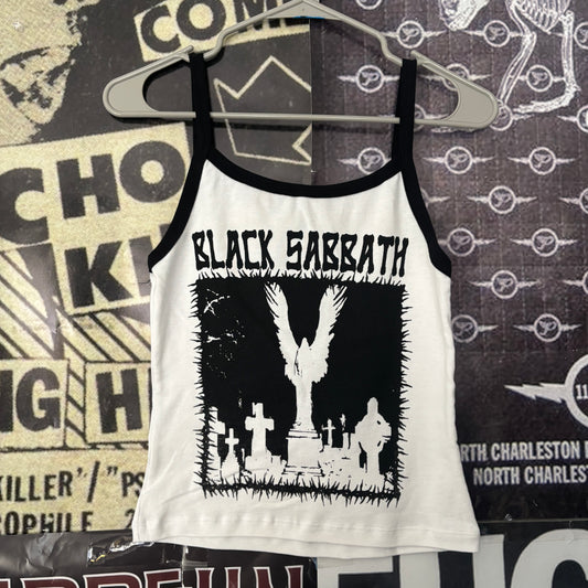 Black sabbath black/white baby tank