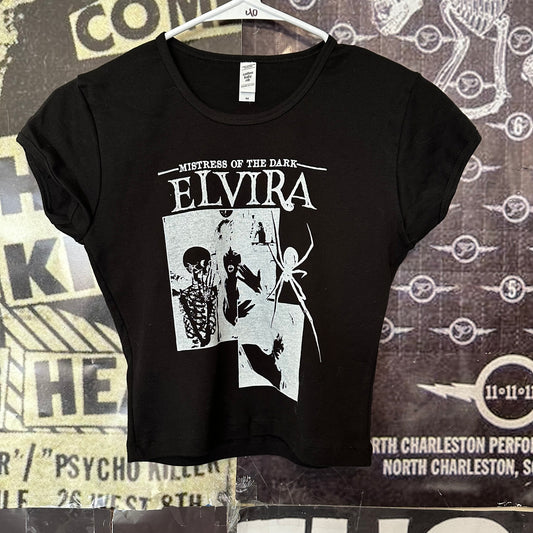 ELVIRA BLACK CROP BABY TEE