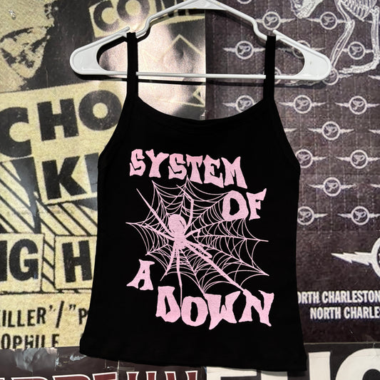 System of a down black/pink baby tank