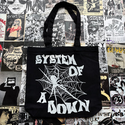 System of a down black tote bag