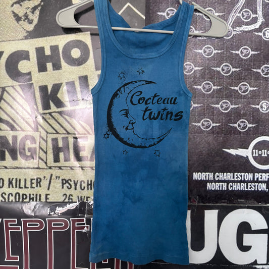 Cocteau twins blue ribbed tank SM/MED