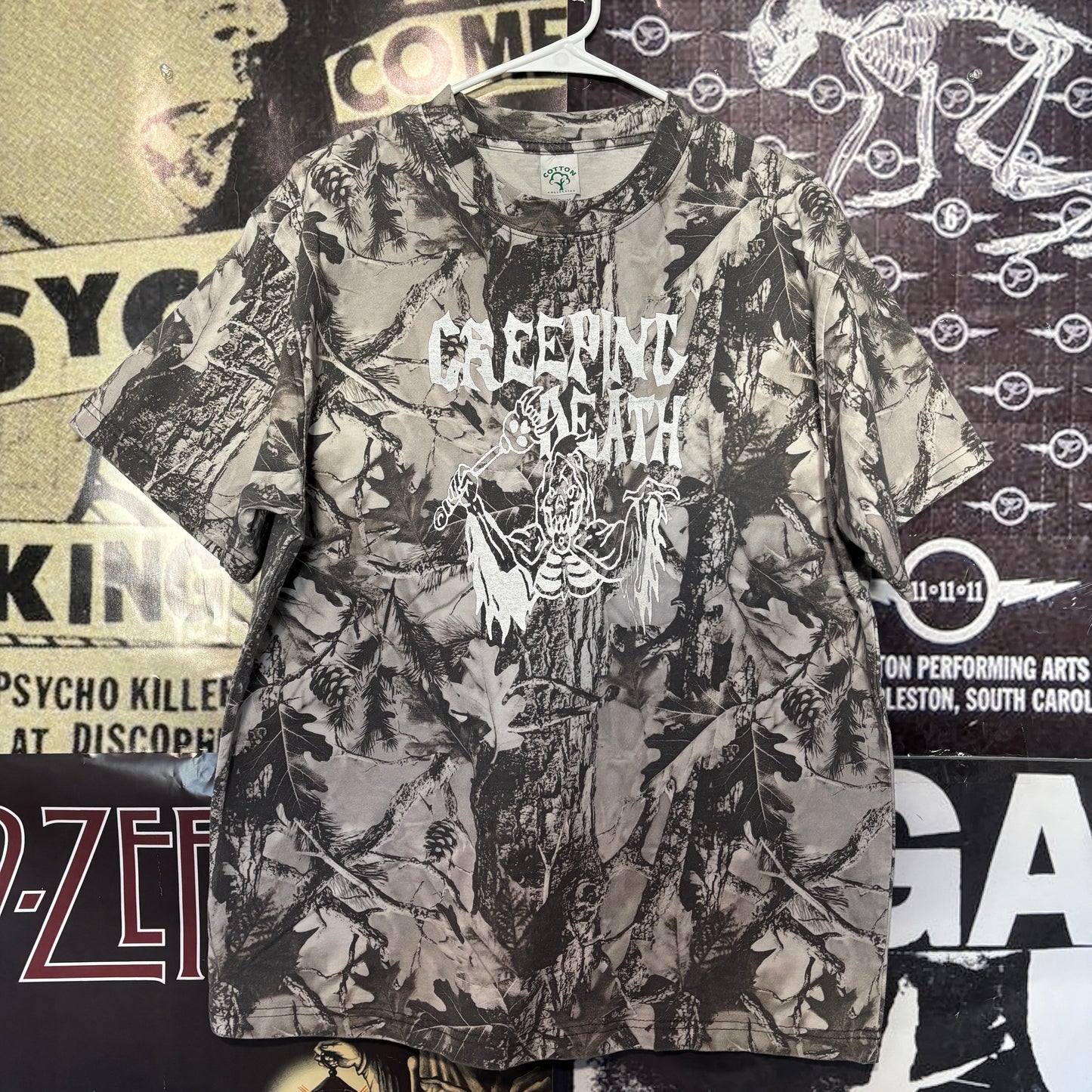 Creeping death grey camo t-shirt