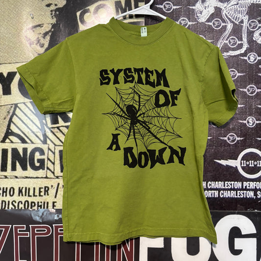 System of a down green slim t-shirt