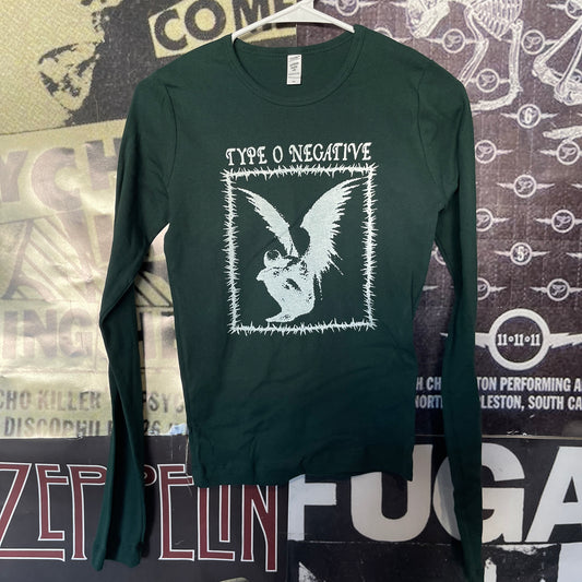 Type o negative forest green baby long sleeve