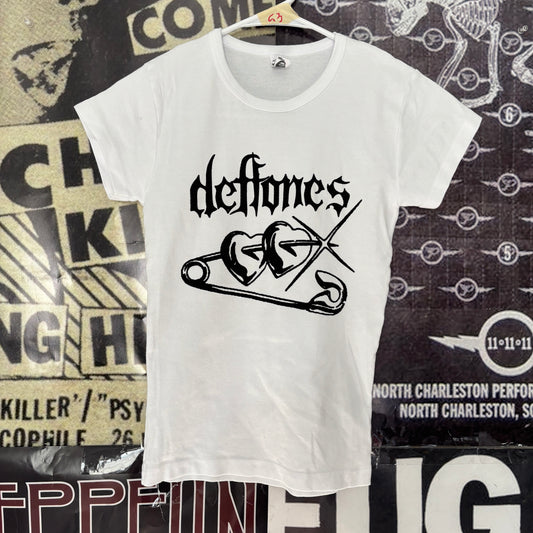 Deftones white babydoll tee