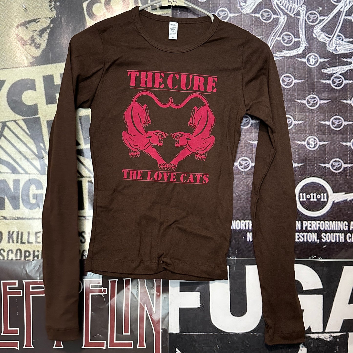 The cure cats brown/red baby long sleeve