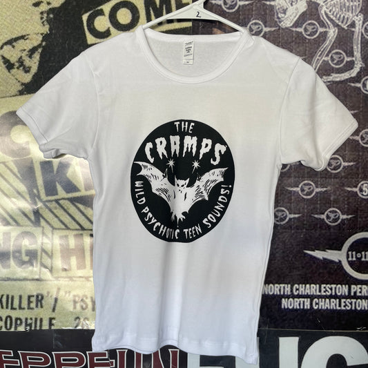 The cramps white long baby tee