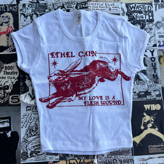 Ethel Cain white/red baby tee XS