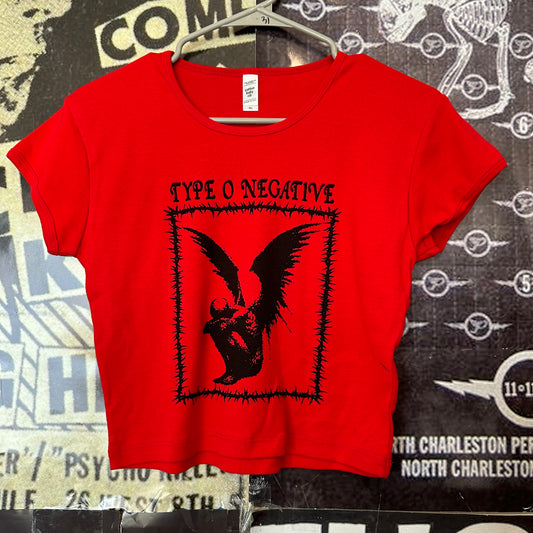 Type o negative red baby tee XL