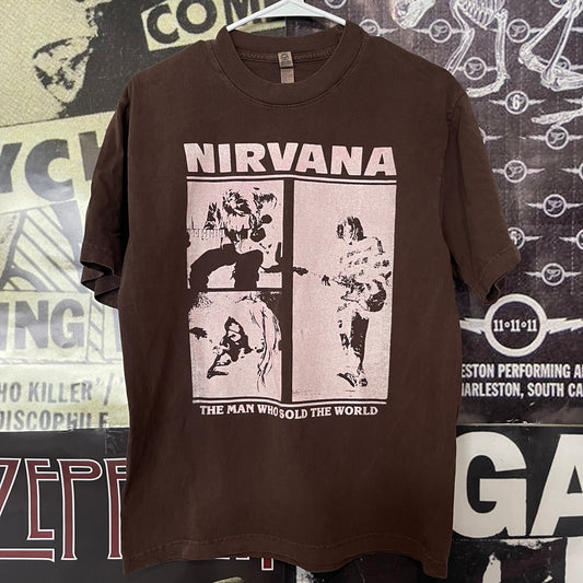 Nirvana brown full size tee