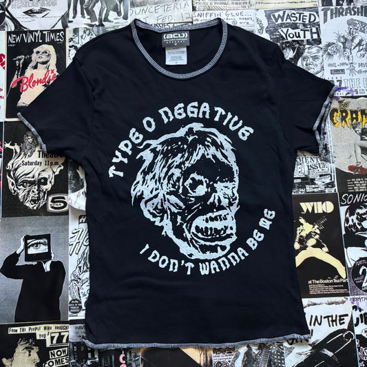 Type o negative black/white baby tee