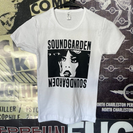 Soundgarden white long baby tee