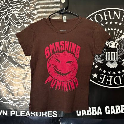 Smashing pumpkins brown/red babydoll tee