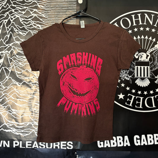 Smashing pumpkins brown/red babydoll tee